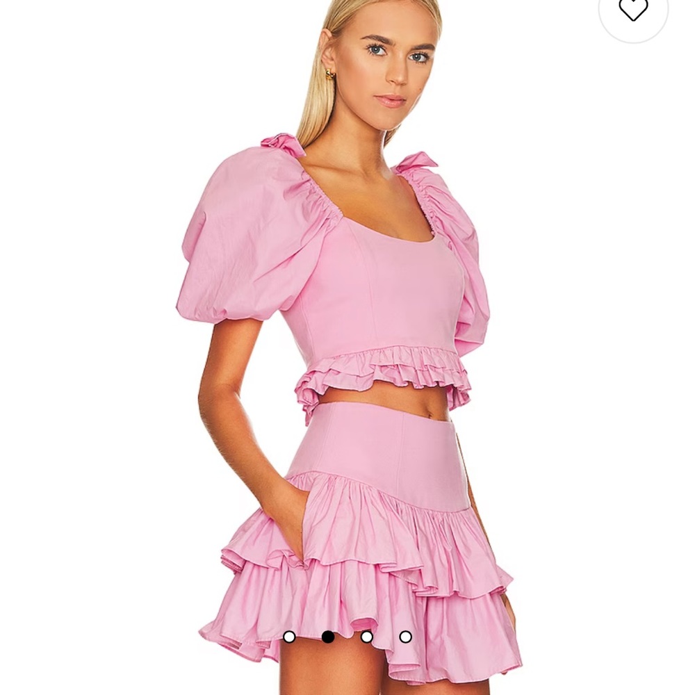 LoveShackFancy Pink Crop Top - Picture 2 of 5